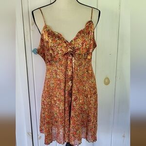 Victorias Secret Y2K Scallop Trim Babydoll Lingerie Dress